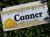 Triceratops Dinosaur Personalized Name Plaque